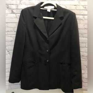 Doncaster Women's Black Blazer button closure size 12
